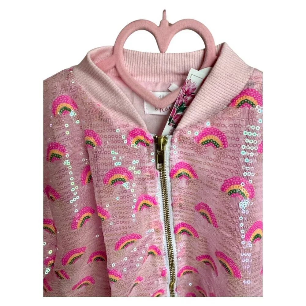 Pink Rainbow Sequin Jacket NWT